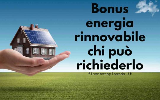 Bonus energia rinnovabile