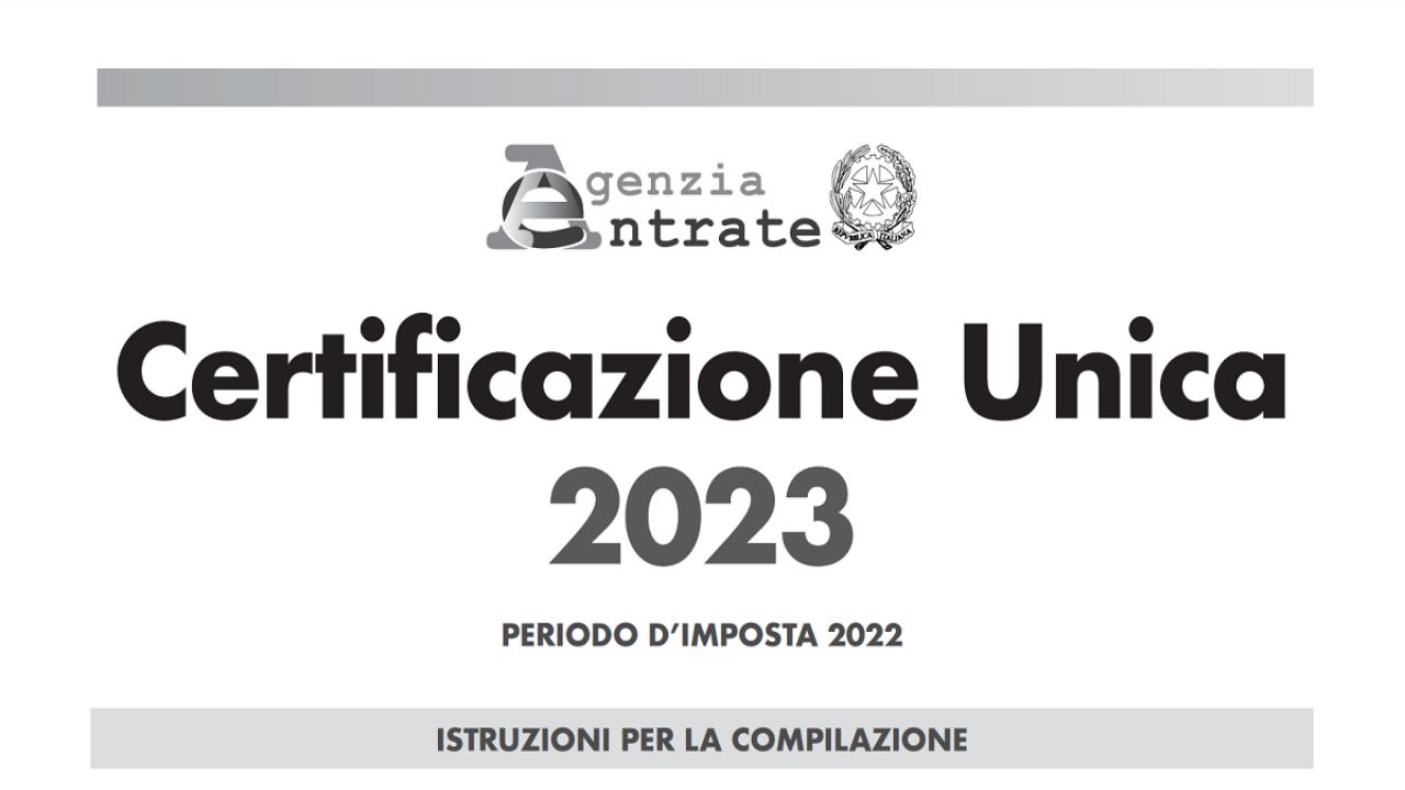 certificazione unica 2023